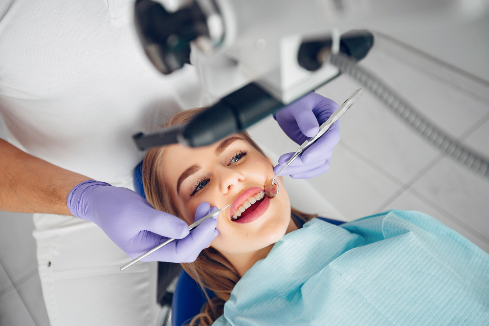 Patient receiving dental implant treatment in Turkey