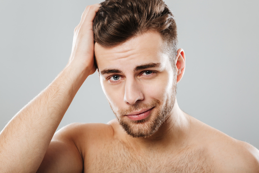 Patient undergoing hair implant procedure in Turkey