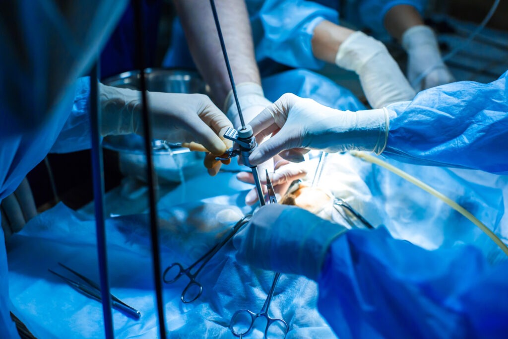Patient undergoing general surgery procedures in Turkey