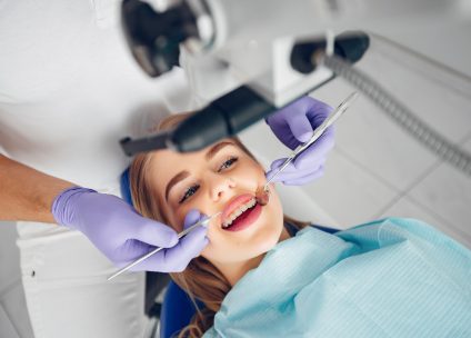 Patient receiving dental implant treatment in Turkey