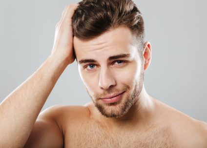 Patient undergoing hair implant procedure in Turkey